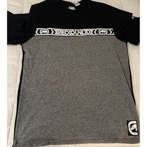 Ecko Unltd‎ T shirt Mens Large Graphic Rhino Street wear Black Grey White Tee L